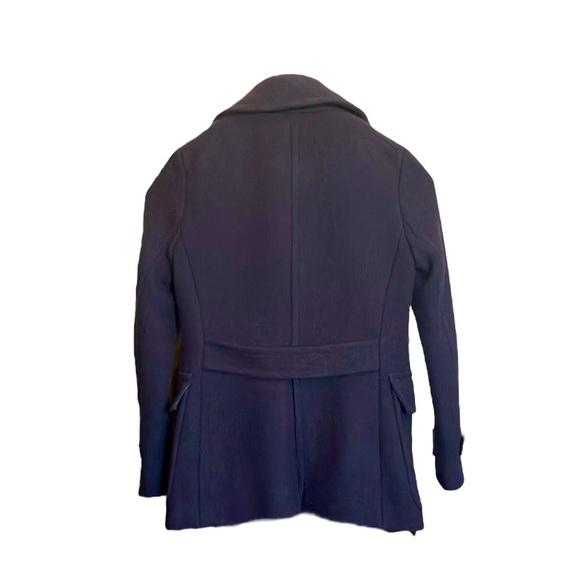 J Crew Wool Peacoat Double Breasted Navy Blue 00 bf - Picture 10 of 10